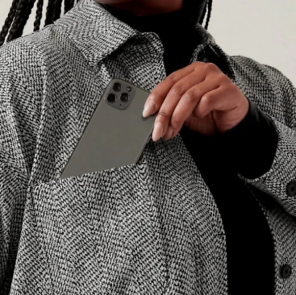 Athleta Gray Button Down Shirt - Picture 2 of 7